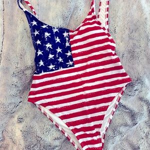 American Flag One Piece Swimsuit